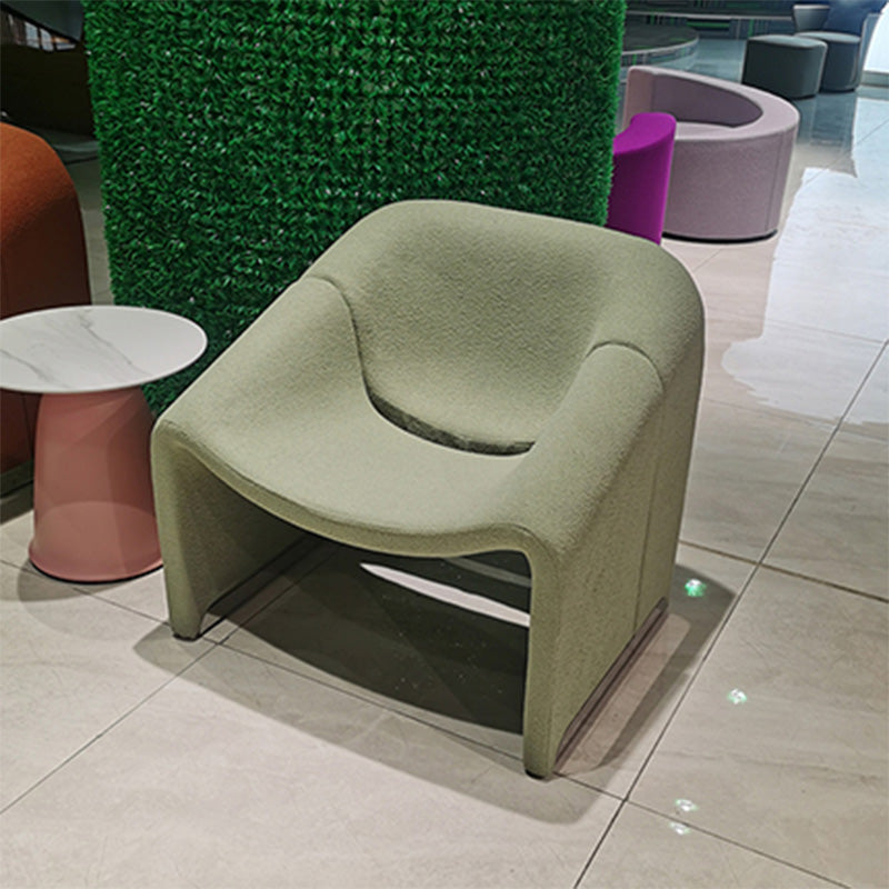 Solid Color Bedroom Solid Wood Frame Arms Included with Fabric Seat Barrel Chair