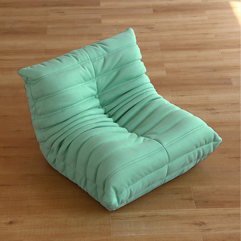 Armless Solid Color Accent Chair Set with Fabric Seat for Children