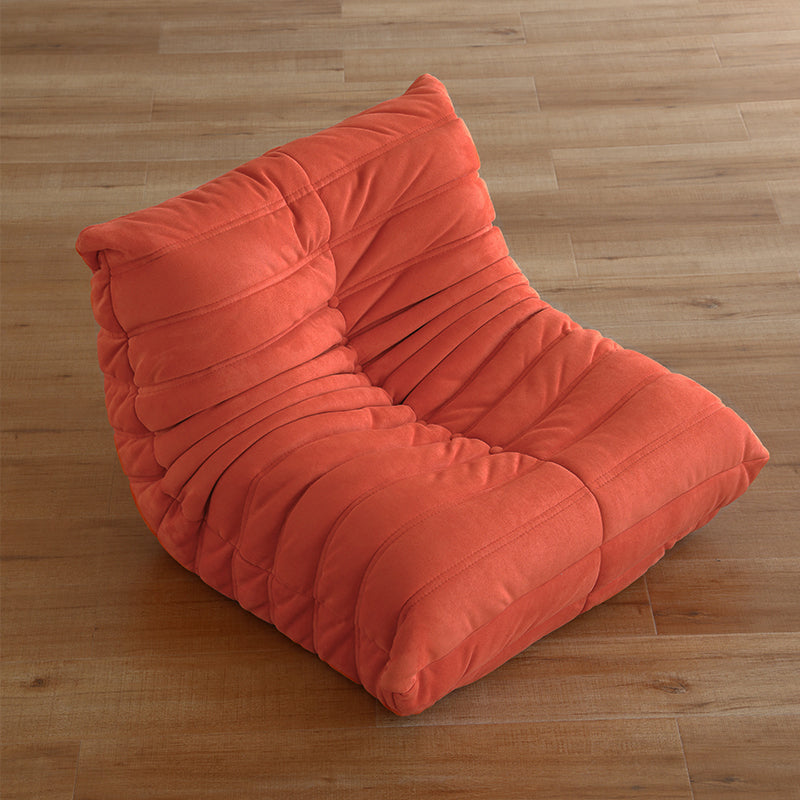 Armless Solid Color Accent Chair Set with Fabric Seat for Children