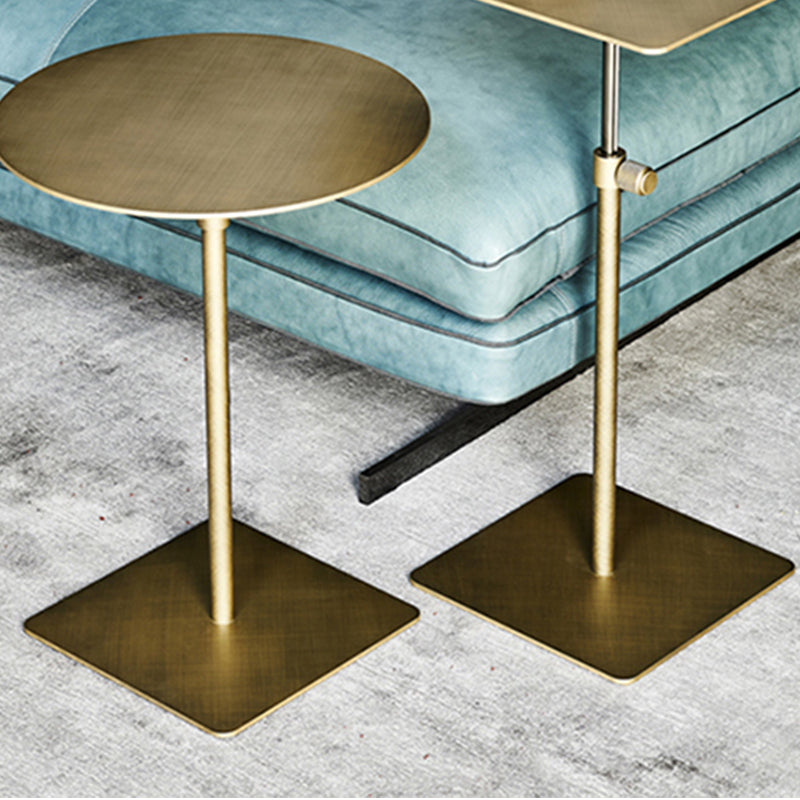 Modern Style Round/square Metal Table with Square Base Coffee Table