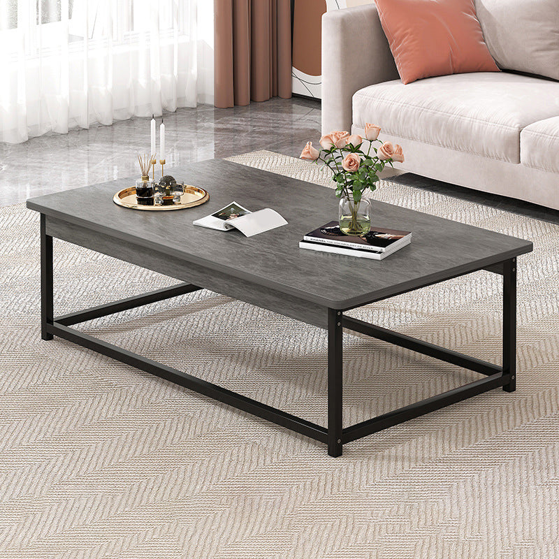Rectangular Frame Base Wooden Table Modern Style Coffee Table