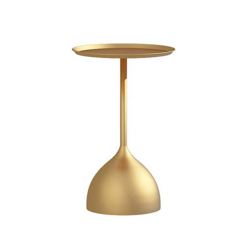 Modernistic Pedestal End Table Round End Table with Slate Top