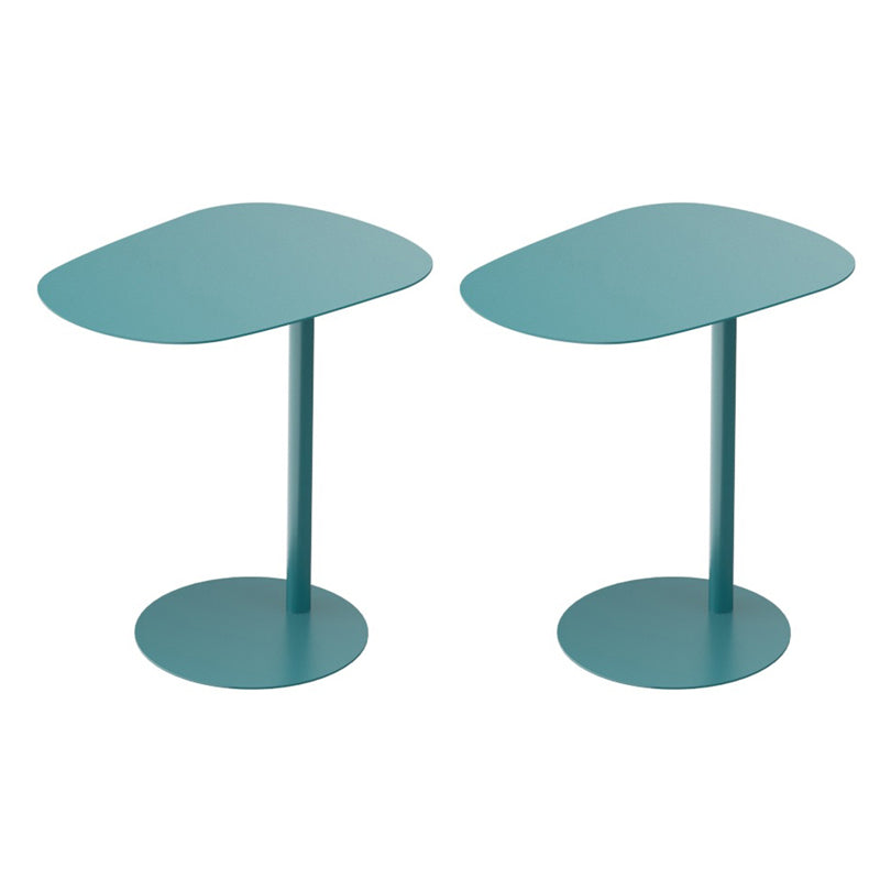 19.69" Wide Geometric Metallic Side Mid-Century Modern Table Pedestal End Table