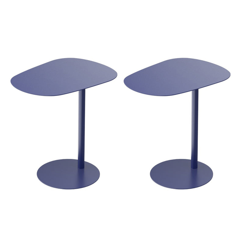 19.69" Wide Geometric Metallic Side Mid-Century Modern Table Pedestal End Table