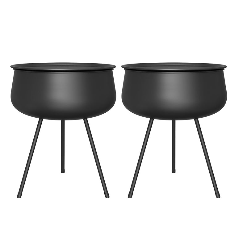 26.5" Tall Mid-Century Round Metal Top Side Table 3 Legs End Table