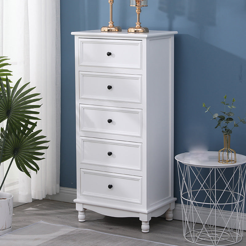 Contemporary Rectangle Accent Chest with Drawers 13.77" Wide Wood Chest