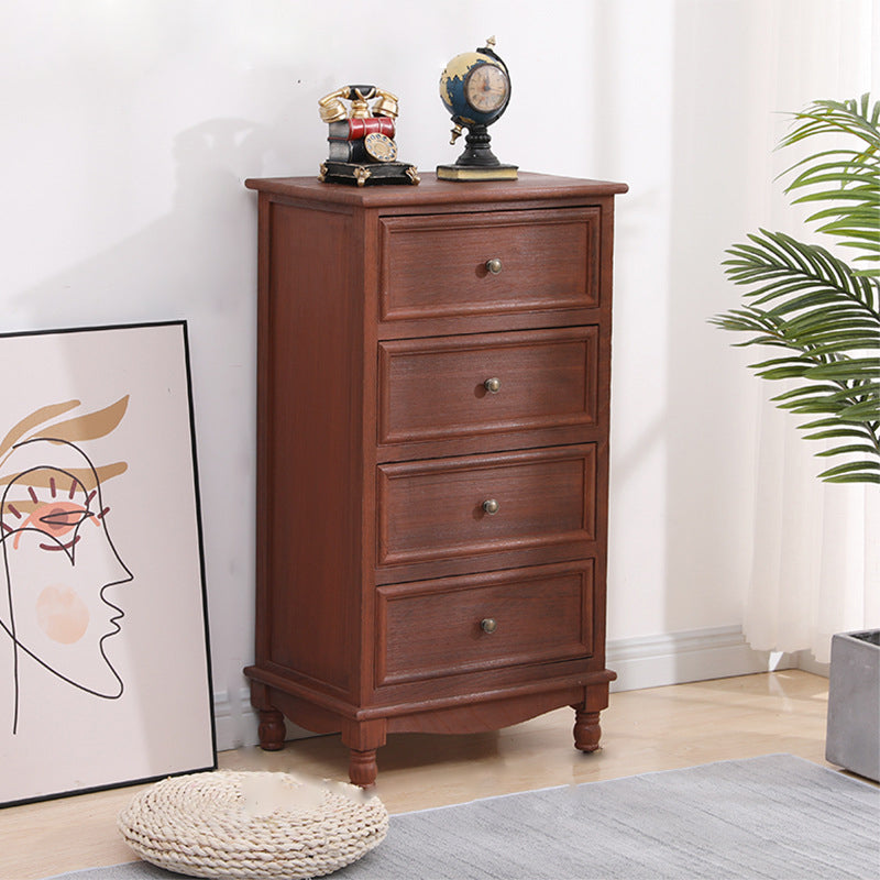 Contemporary Rectangle Accent Chest with Drawers 13.77" Wide Wood Chest