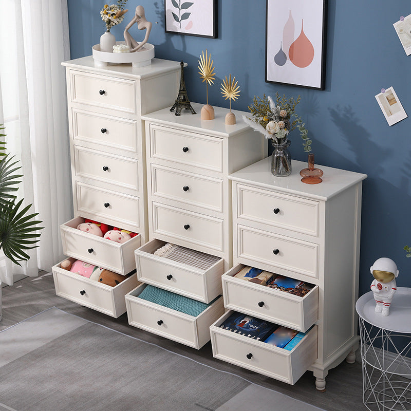 Contemporary Rectangle Accent Chest with Drawers 13.77" Wide Wood Chest