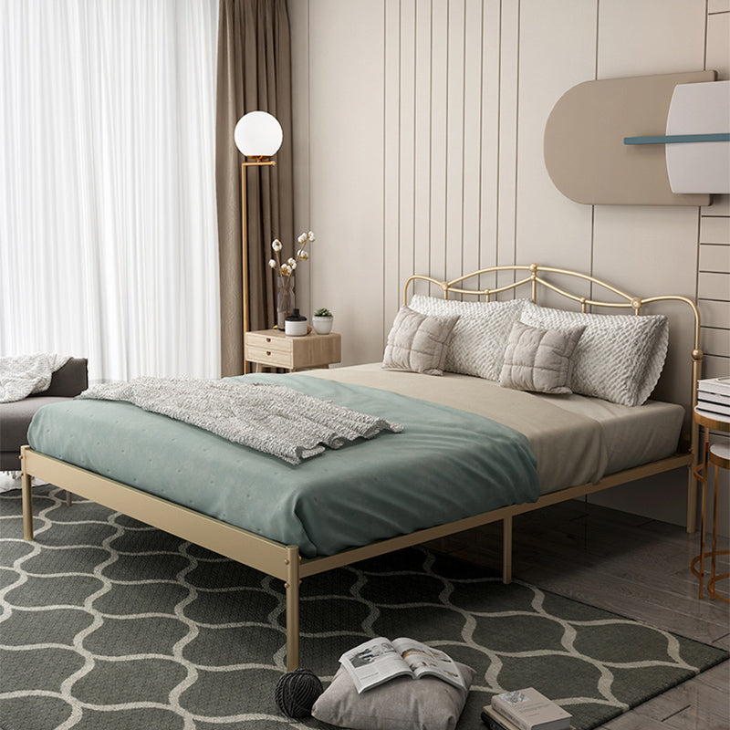 Slat Bed Adjustable Height with Open-Frame Camelback Headboard