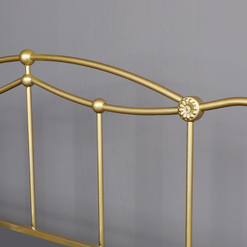 Slat Bed Adjustable Height with Open-Frame Camelback Headboard