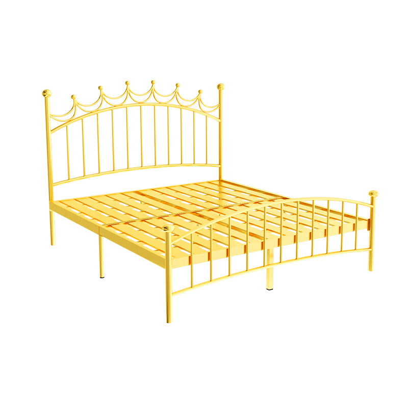 47.24-In High Wire-Grid Open-Frame Bed Luxurious Iron Bed Frame with Headboard