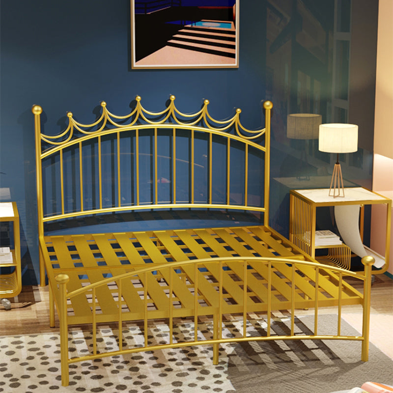 47.24-In High Wire-Grid Open-Frame Bed Luxurious Iron Bed Frame with Headboard
