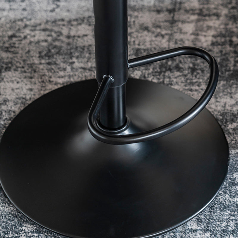 Modern Swivel Footrest Bar Stool Metal Backrest Indoor Counter Stool with Wood Seat