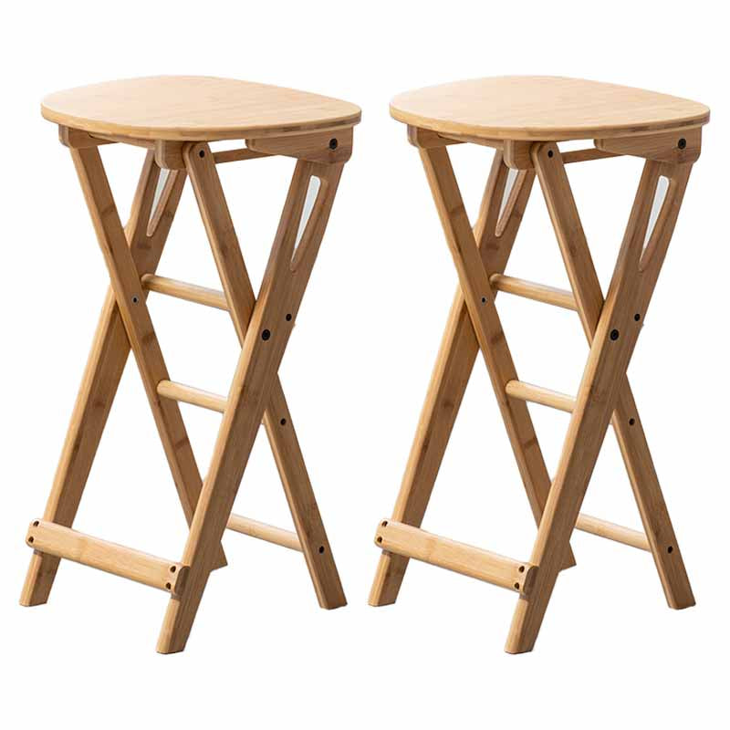 Contemporary Simple Counter Stools 24.5-inch Indoor Wood Fold Bar Stool