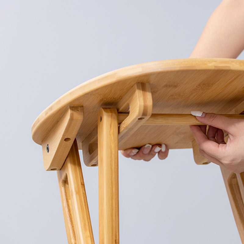 Contemporary Simple Counter Stools 24.5-inch Indoor Wood Fold Bar Stool