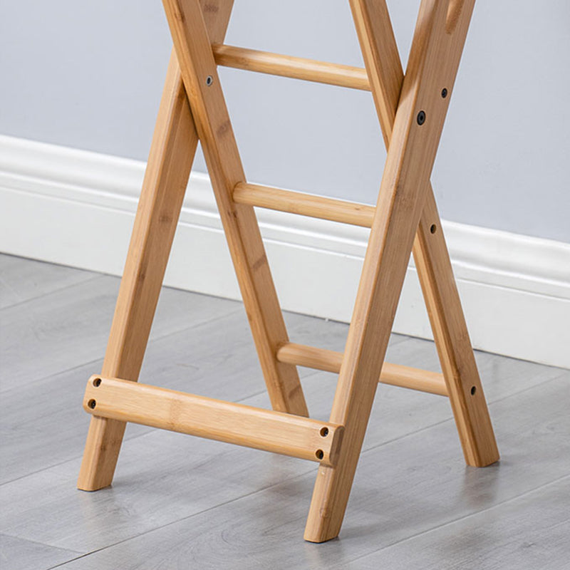 Nordic Style Armless Wood Barstools Folding Counter Stools for Living Room