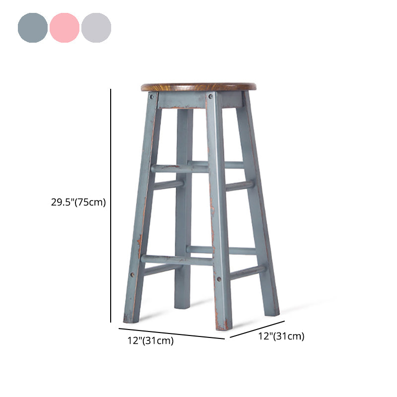 Industrial Style Bar-stool Iron Legs Counter Stool for Kitchen