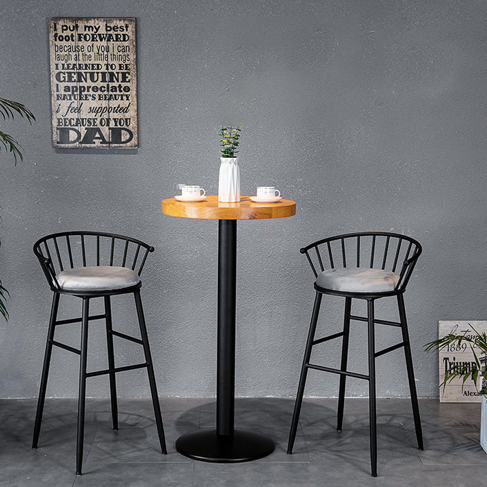 Modern Metal Upholstered Bar Stool Bristol Barstool with Iron Legs and Cushion