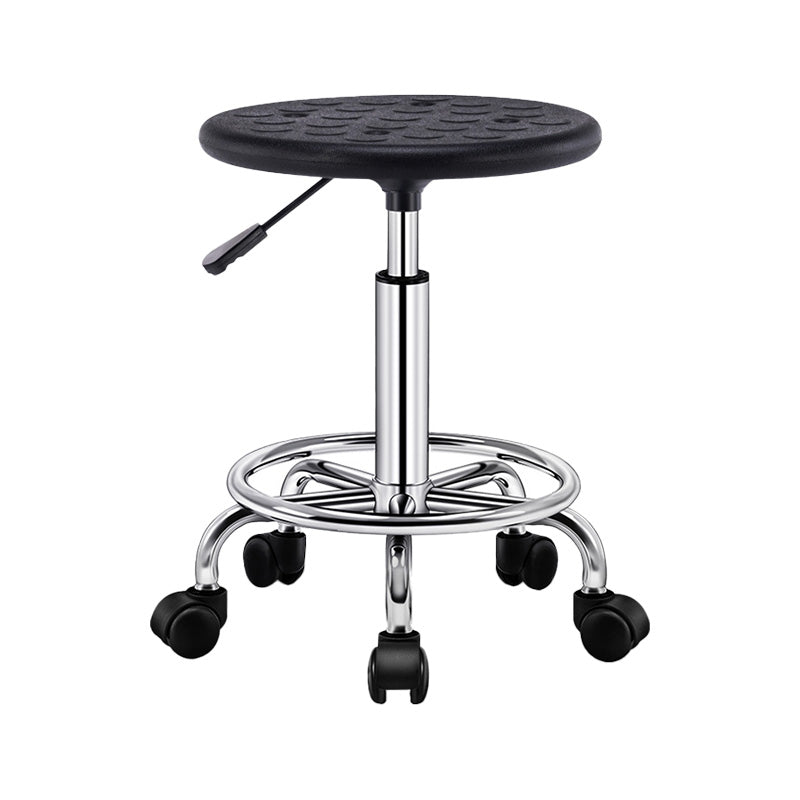 Modern Adjustable Rotatable Counter Stool Steel Laboratory Bar Stool with Leather Cushion