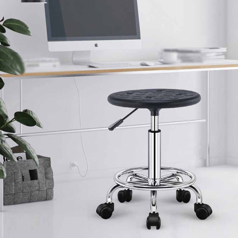 Modern Adjustable Rotatable Counter Stool Steel Laboratory Bar Stool with Leather Cushion