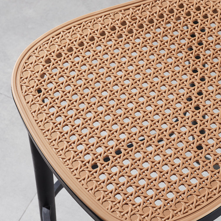 Contemporary Modern Plastic Indoor Armless Stool Low Back Bar Stool