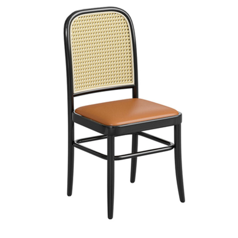 Contemporary Bar and Counter Stool Brown Stool with 4 Legs in Black
