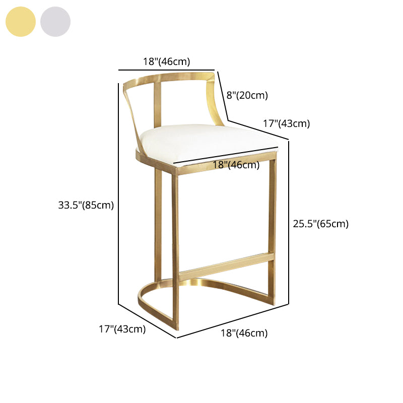 Scandinavian Bar and Counter Stool Upholstered Stool with Pedestal Base