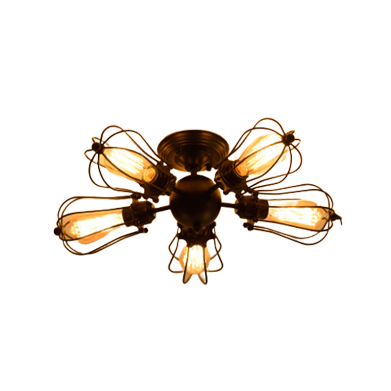 Metal Ceiling Mounted Fixture Industrial Style Ceiling Flush Mount