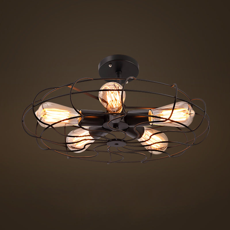 Metal Ceiling Light Fixture Industrial Style Ceiling Flush Mount
