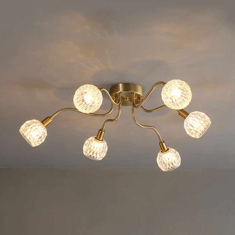 Glass Ceiling Mount Light Fixture Nordic Style Ceiling Light Fixture