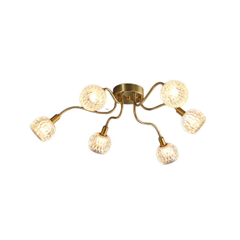 Glass Ceiling Mount Light Fixture Nordic Style Ceiling Light Fixture