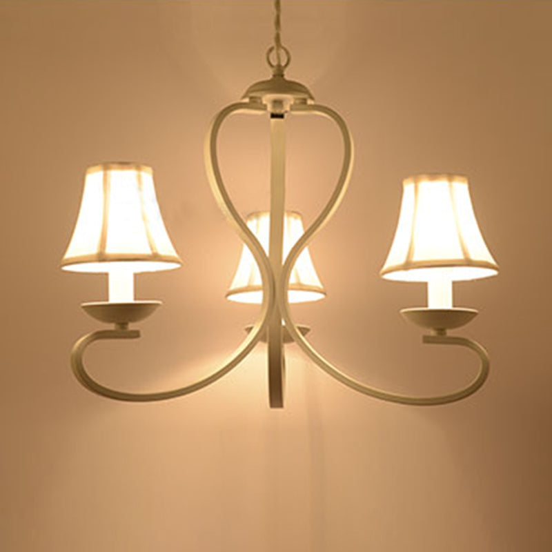 3/6/8 luci tessuto lampadario sospeso tradizionale salotto smerlato