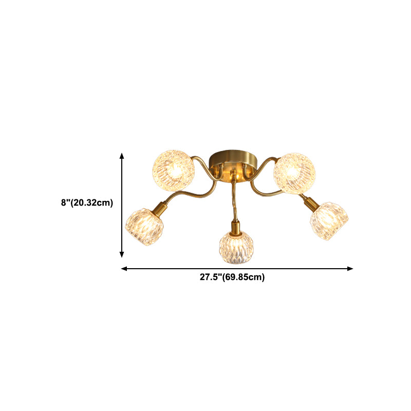 Glass Ceiling Mount Light Fixture Nordic Style Ceiling Light Fixture