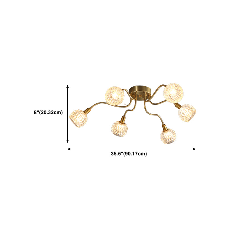 Glass Ceiling Mount Light Fixture Nordic Style Ceiling Light Fixture