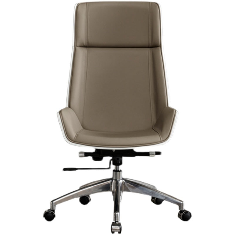 High Back Office Chair Rotatable Leather Desk Chair with Wheels