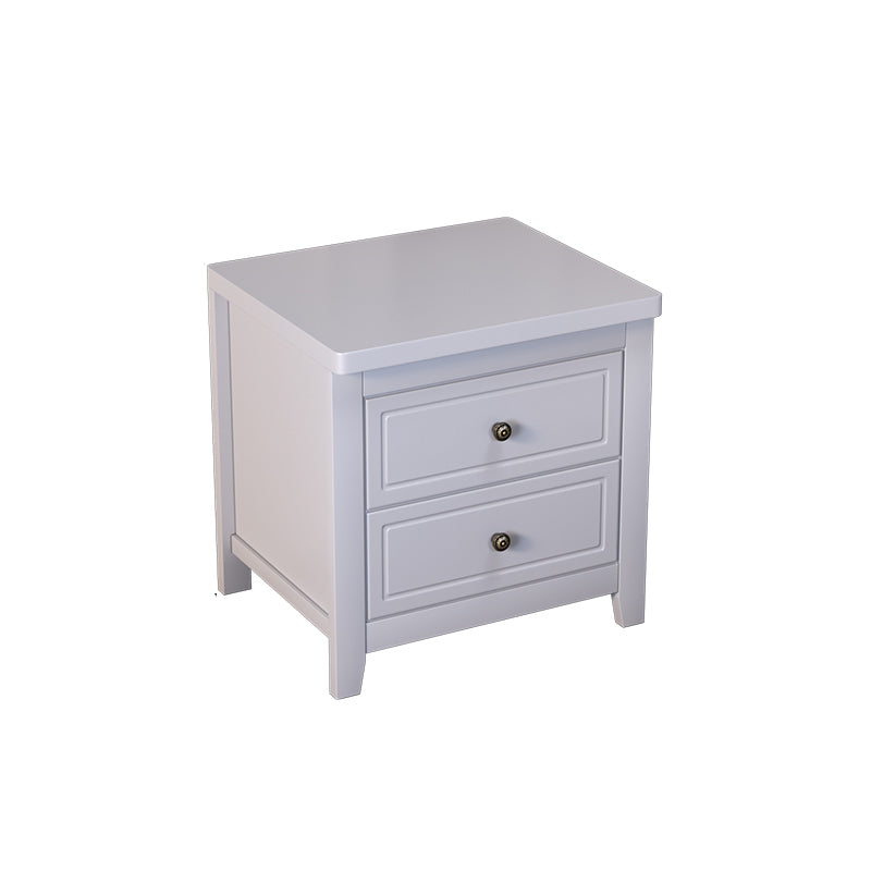 Modern 2-Drawer Storage Nightstand 20 Inch H Imitation Wood Legs Included Night Table