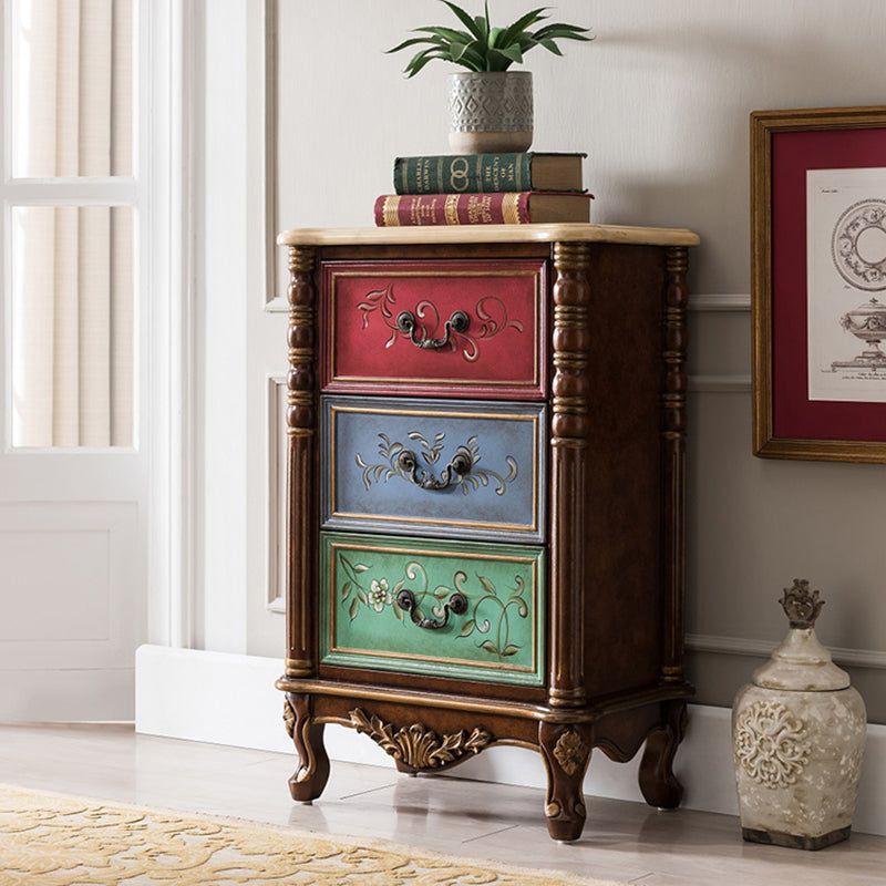 Rustic Wood Chest Vertical Chest with 3/4/5 Drawers for Bedroom