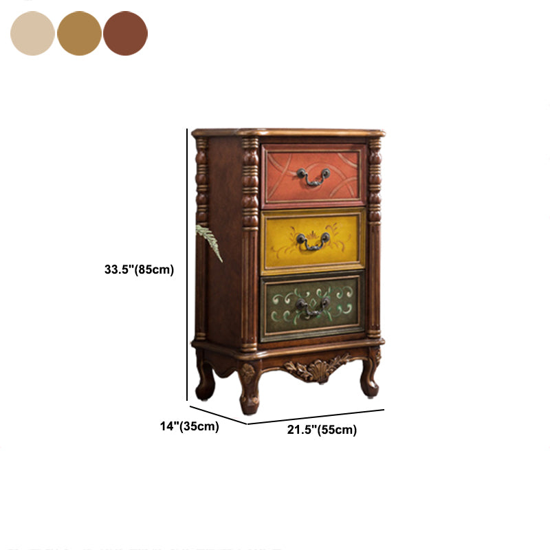 Rustic Wood Chest Vertical Chest with 3/4/5 Drawers for Bedroom