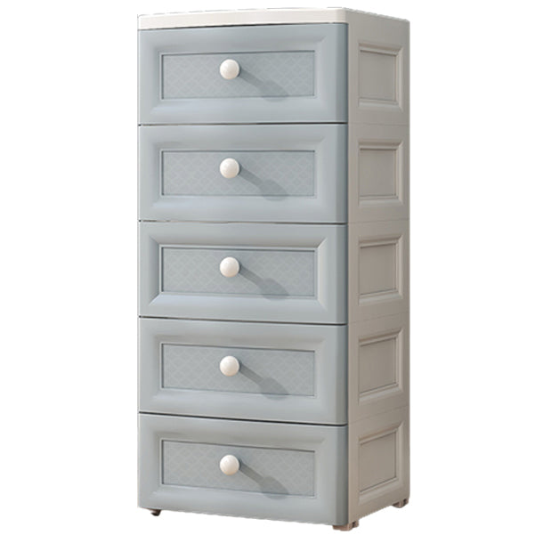 White/Blue/Green Lingerie Chest Contemporary Plastic Chest with Drawers for Bedroom