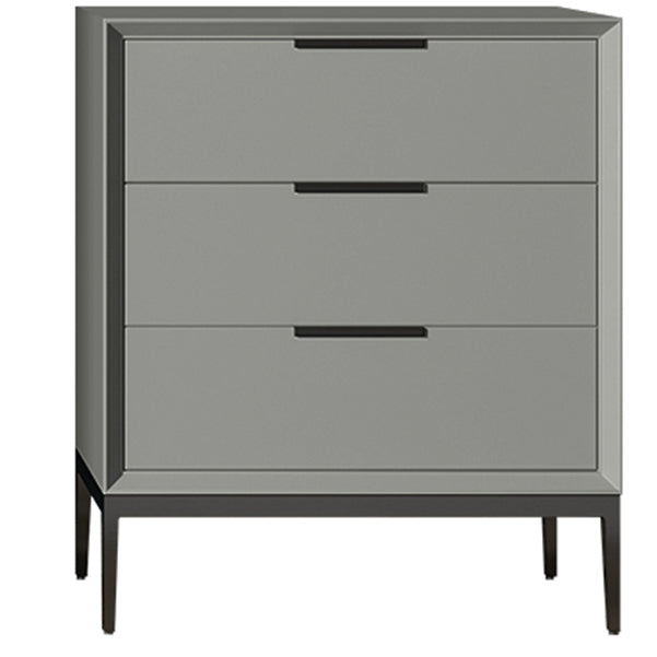 Leather Chest with Metal Legs Vertical Storage Chest with Drawers for Bedroom