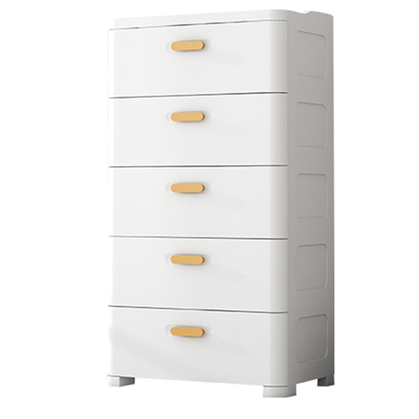 Plastic Chest Contemporary Vertical Storage Chest with Drawers for Bedroom