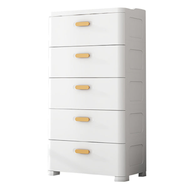 Plastic Chest Contemporary Vertical Storage Chest with Drawers for Bedroom