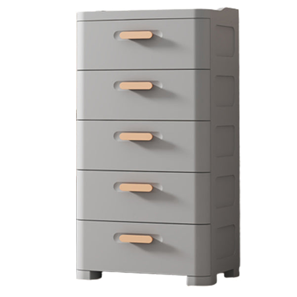 Plastic Chest Contemporary Vertical Storage Chest with Drawers for Bedroom