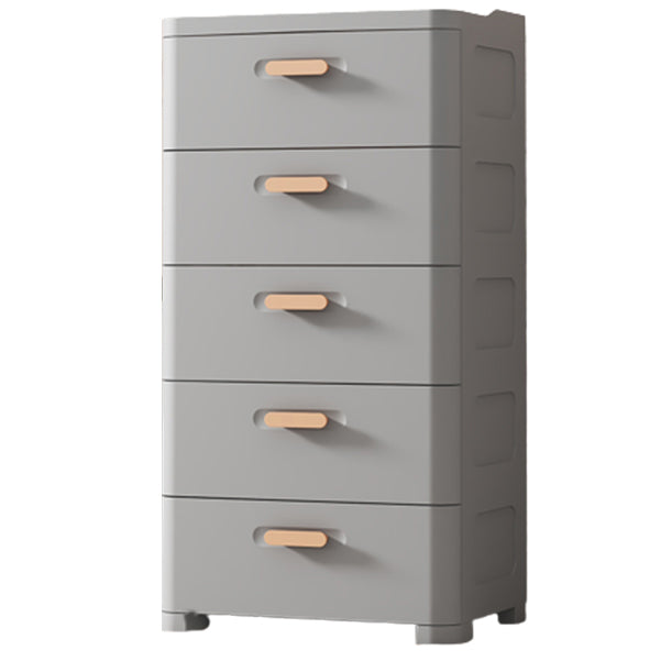 Plastic Chest Contemporary Vertical Storage Chest with Drawers for Bedroom