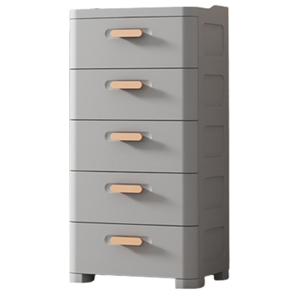 Plastic Chest Contemporary Vertical Storage Chest with Drawers for Bedroom