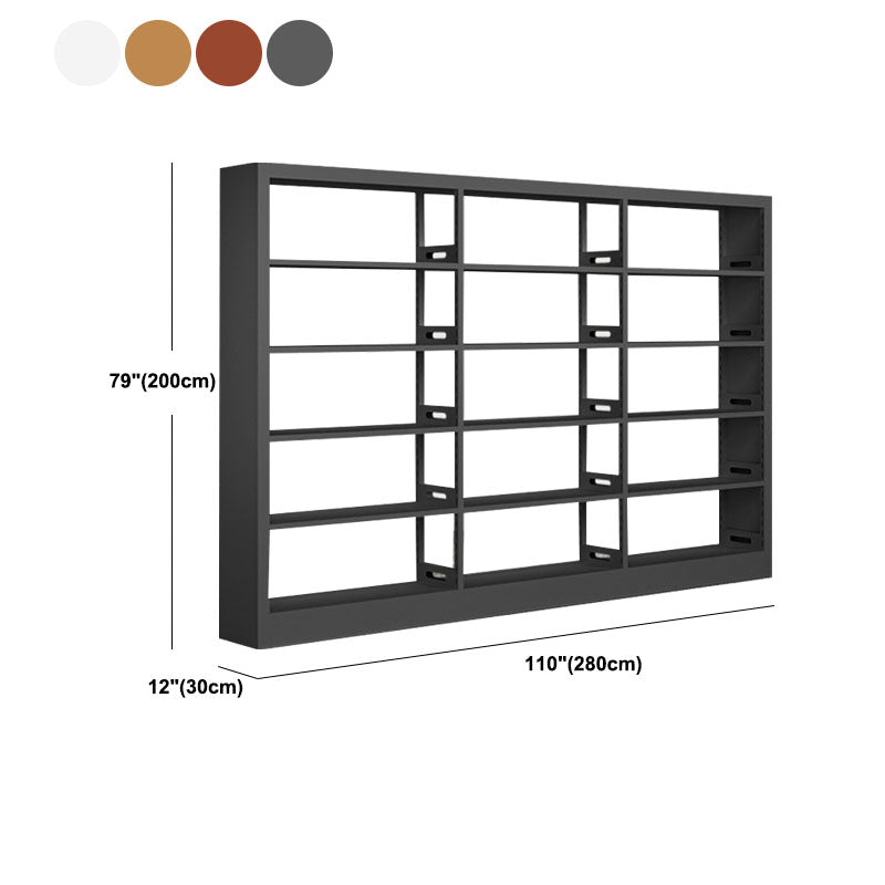 78.7-inch H Contemporary Style Cube Bookshelf Metal Bookcase with 5 Shelfs