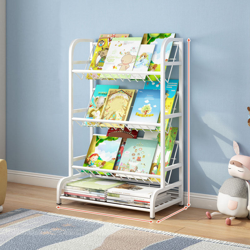 Metal Bookcase Matter Finish Contemporary Etagere Shelf Bookcase