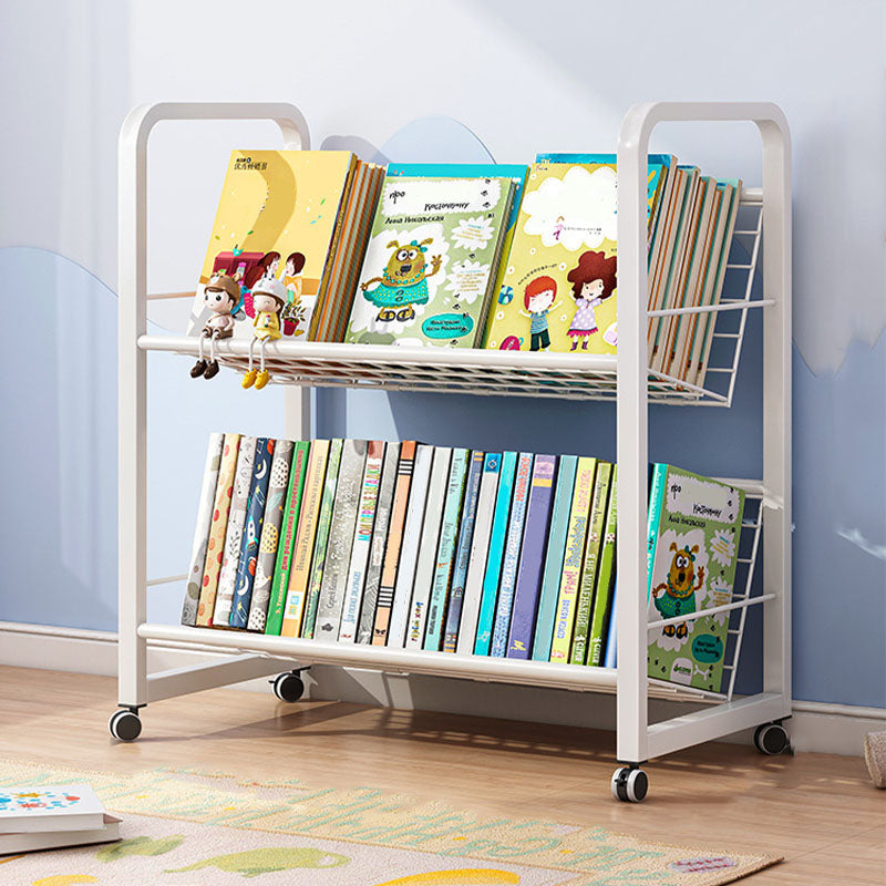 Metal Bookcase Matter Finish Contemporary Etagere Shelf Bookcase