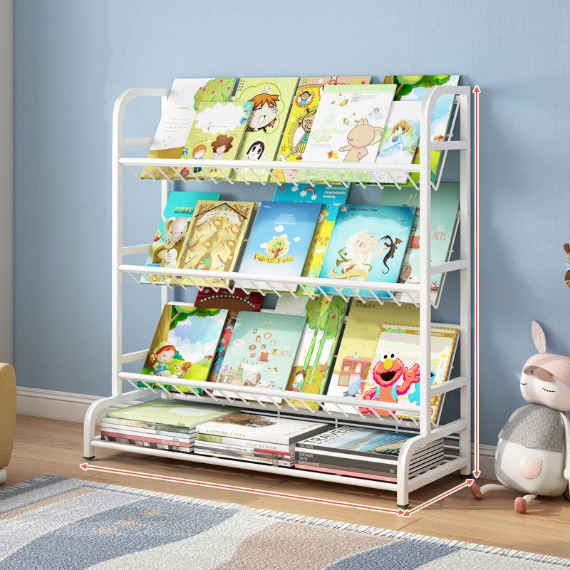 Metal Bookcase Matter Finish Contemporary Etagere Shelf Bookcase