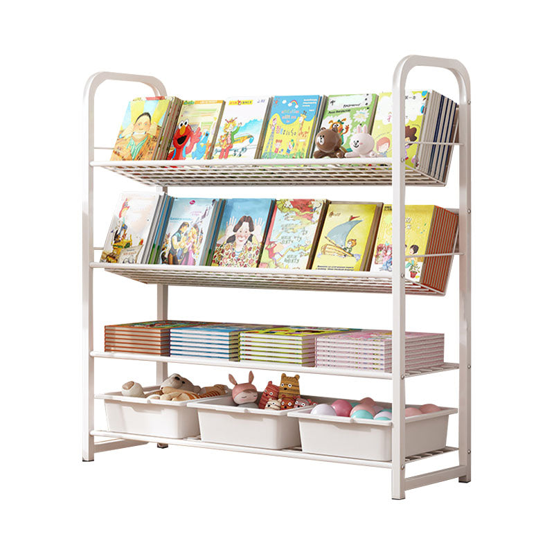 Metal Bookcase Matter Finish Contemporary Etagere Shelf Bookcase